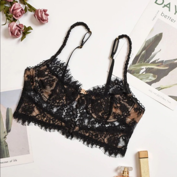 Black lace bralette - Picture 2 of 9